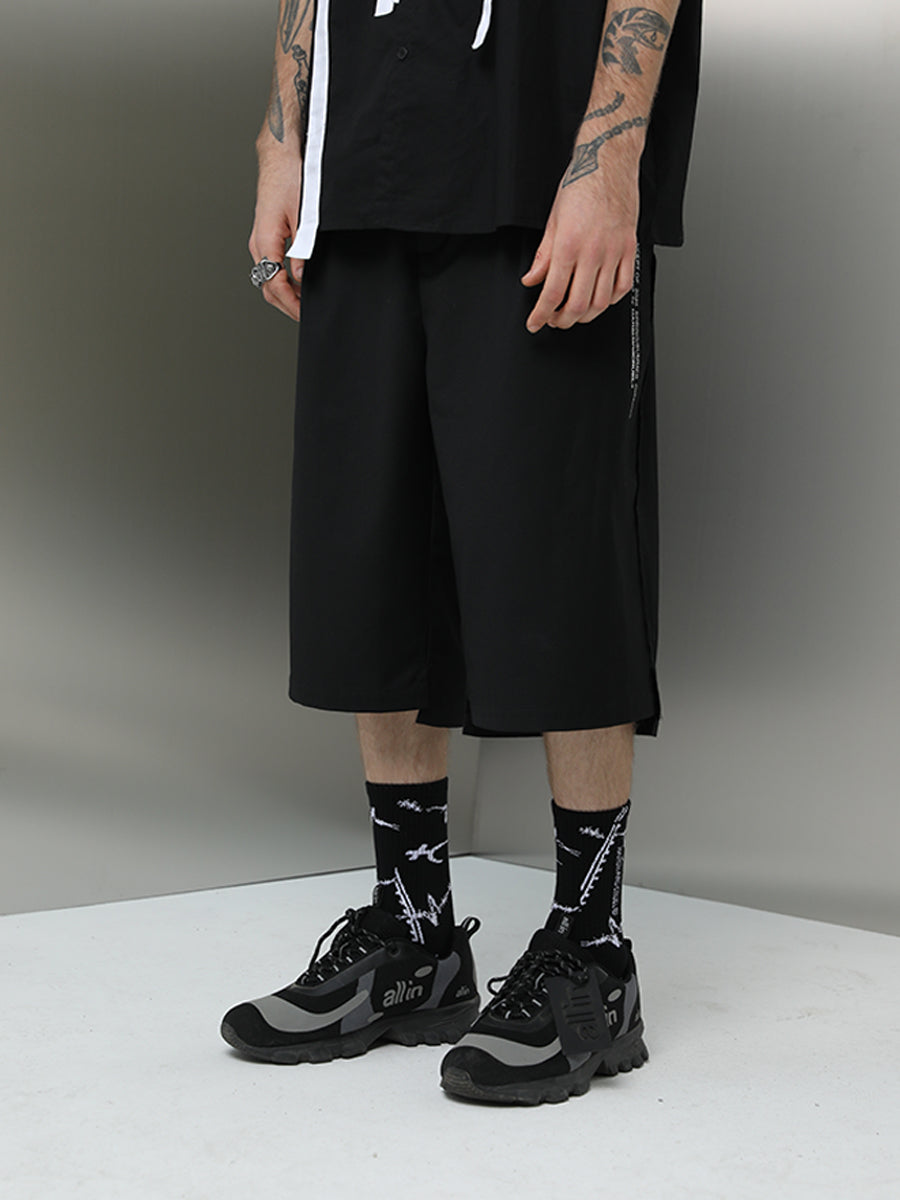 Asymmetrical Straight Shorts