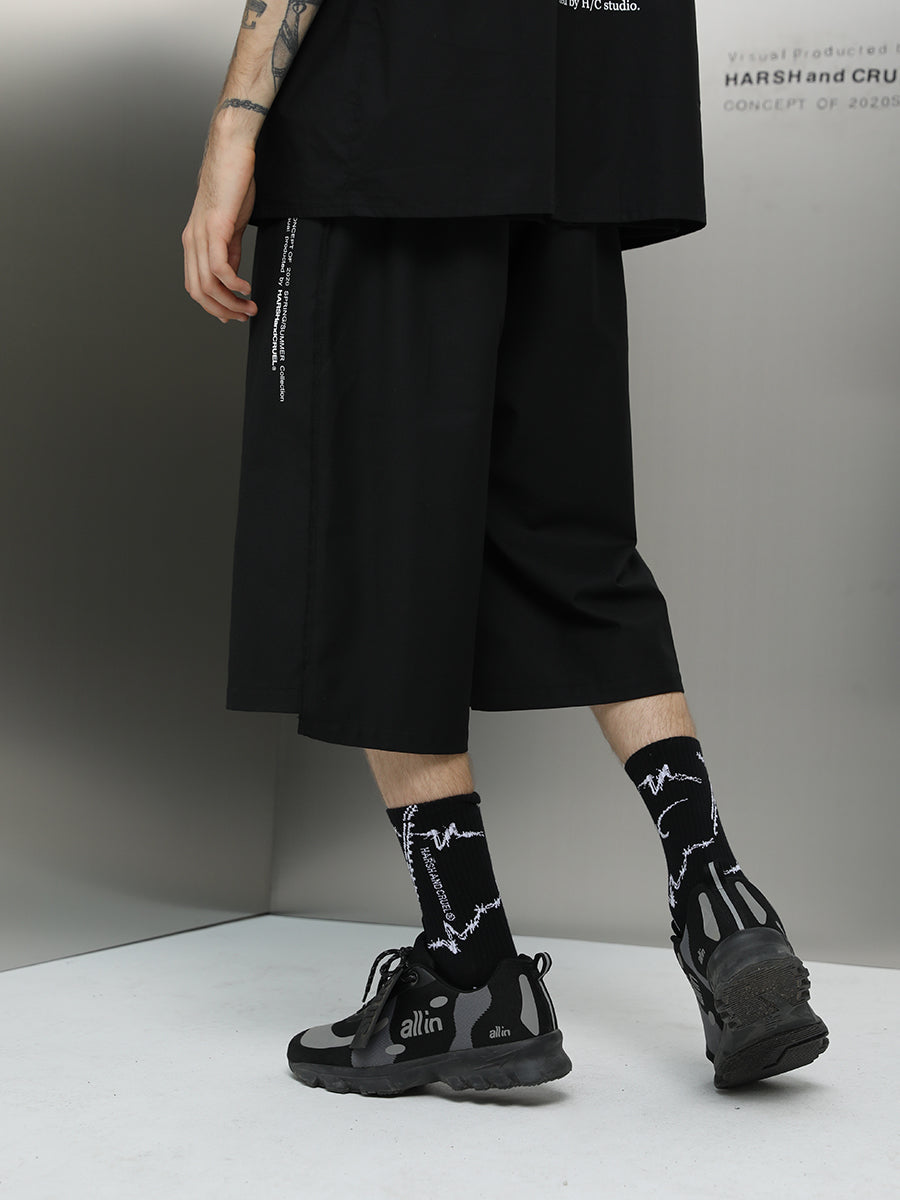 Asymmetrical Straight Shorts