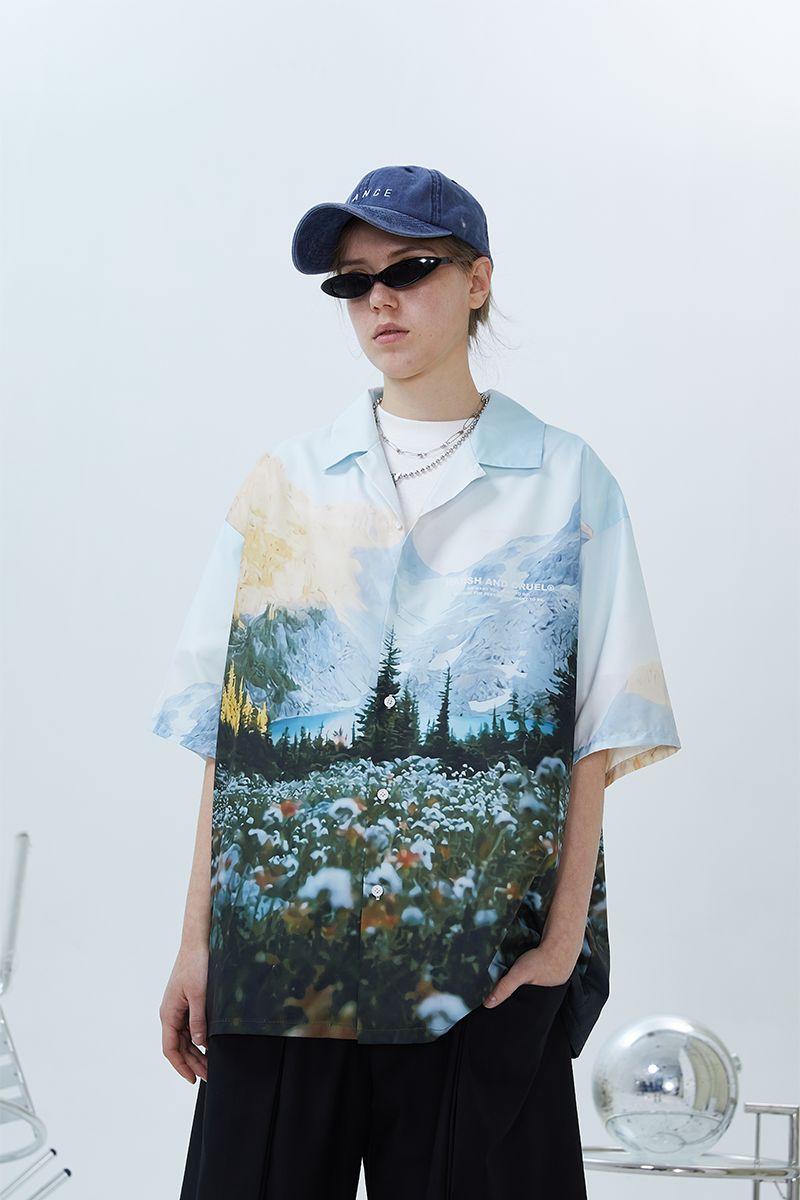 Logo Landscape Cuban Shirt