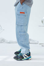 Washed Loose Pockets Denim