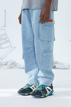 Washed Loose Pockets Denim