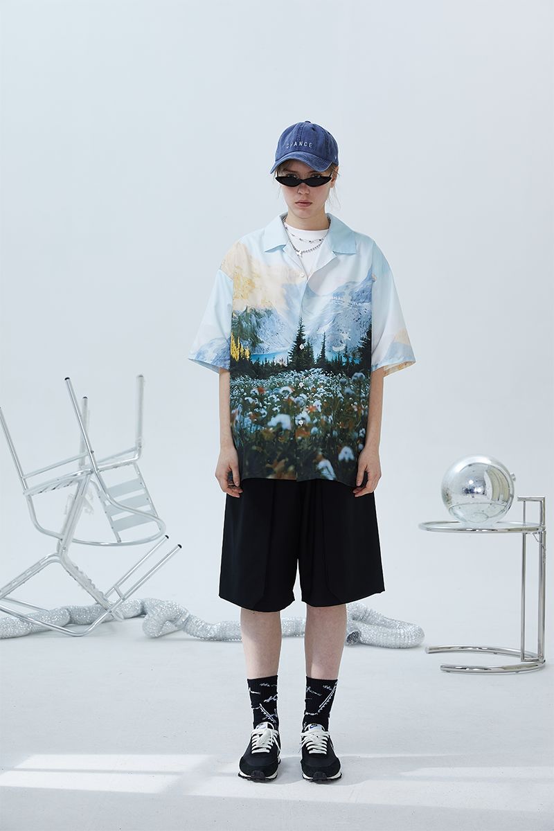 Logo Landscape Cuban Shirt