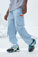 Washed Loose Pockets Denim