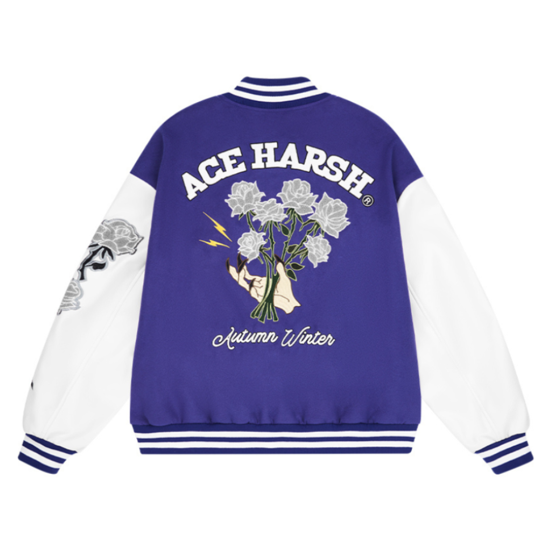 Bouquet Of White Roses Varsity Jacket