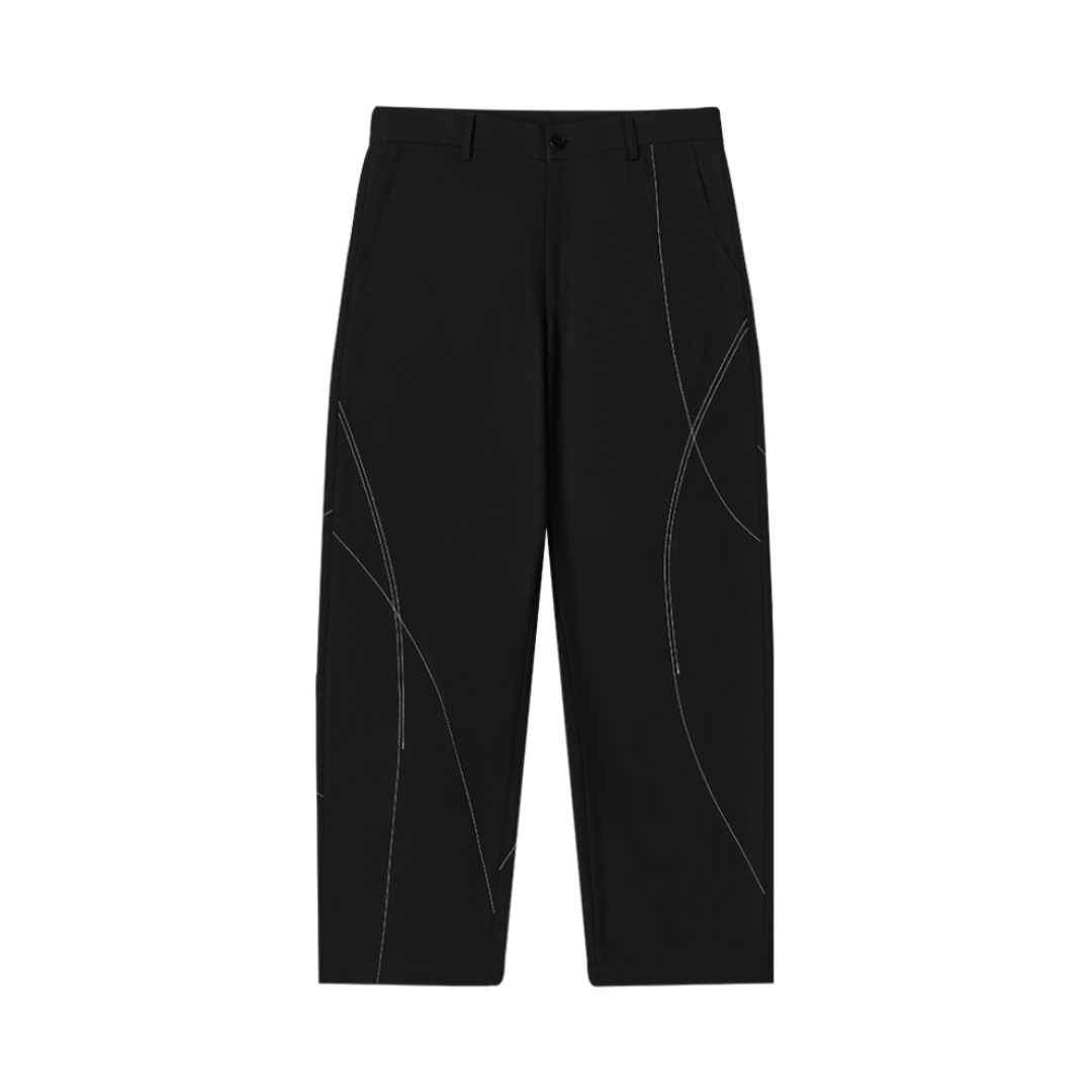 Deconstructed Asymmetric Nylon Pants