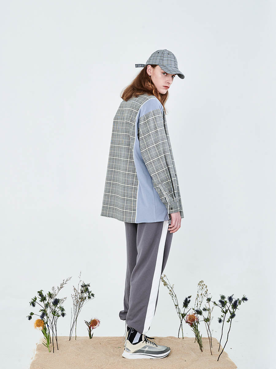 Plaid Reflective Long Sleeve Shirt