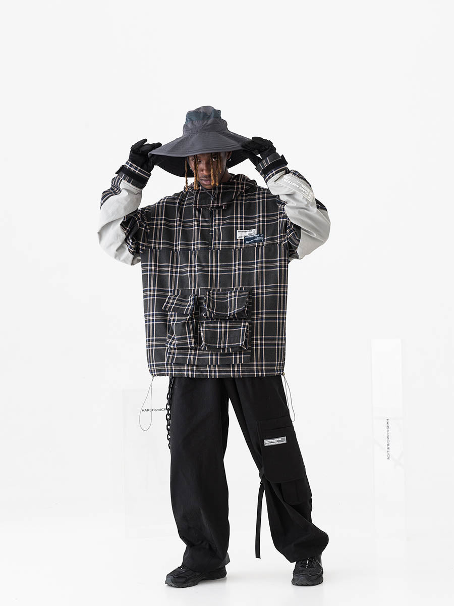 Plaid Logo Anorak