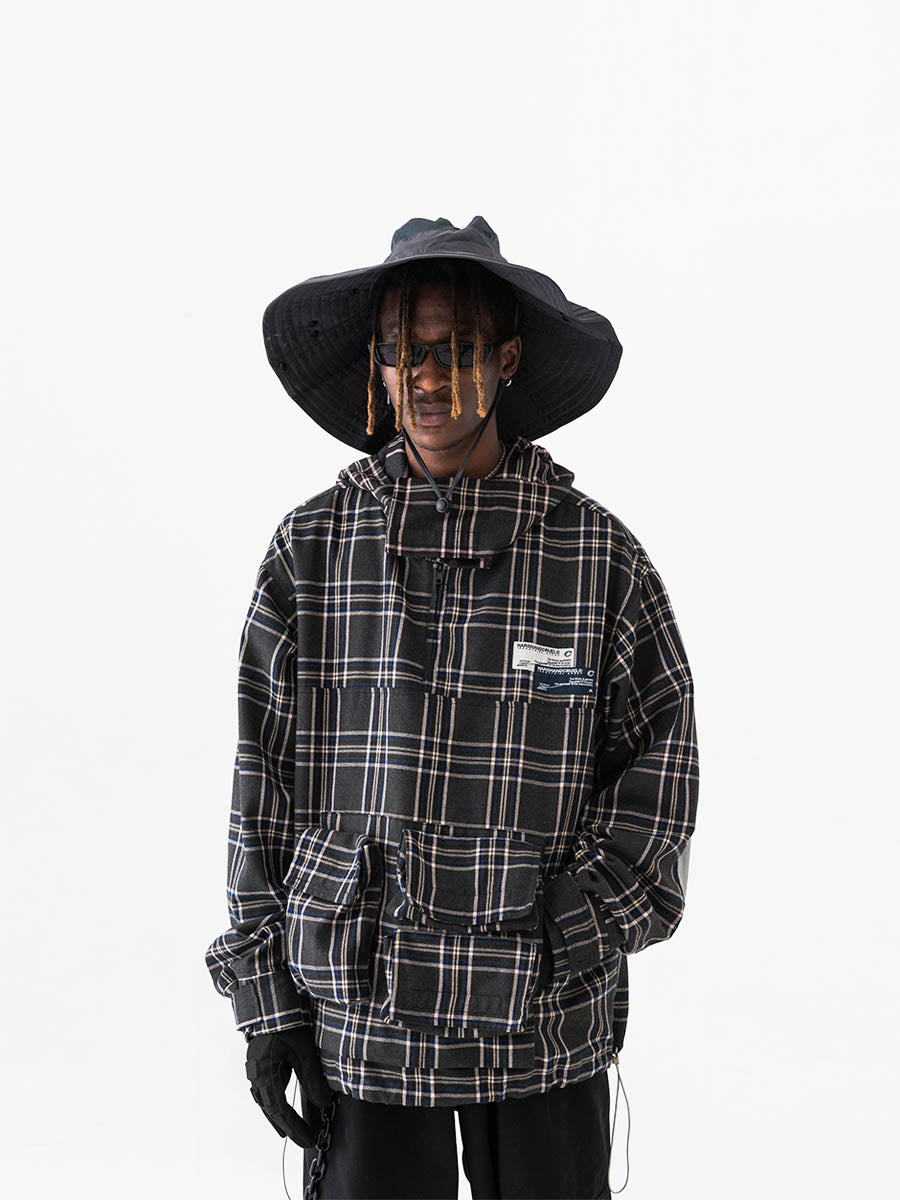 Plaid Logo Anorak