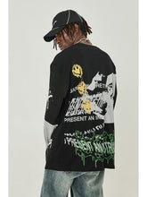 Load image into Gallery viewer, Graffiti Smiley Long Sleeve Tee
