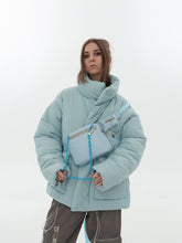 Load image into Gallery viewer, Detachable Leather Bag Logo Down Jacket
