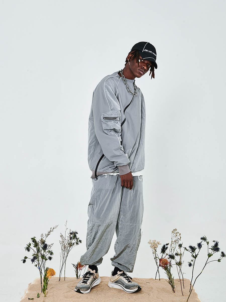 Irregular 3M Zipper Jacket