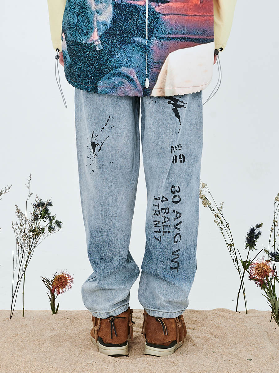 Graffiti Loose Denim