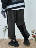 Buttons Colorblock Pants