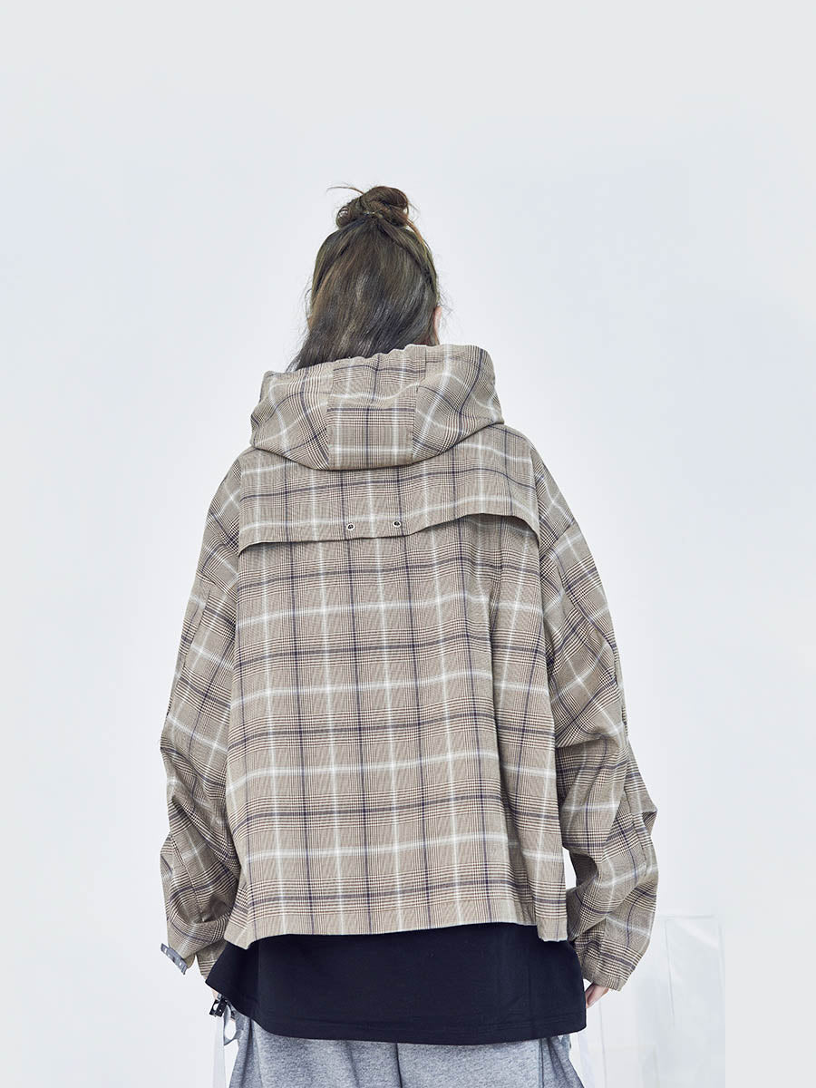 PVC Pocket Plaid Jacket