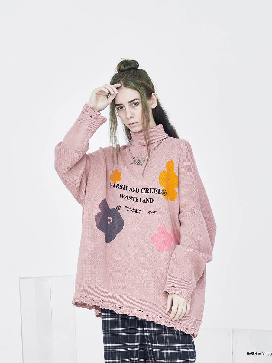 Flowers Logo Turtleneck