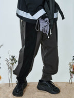 Buttons Colorblock Pants