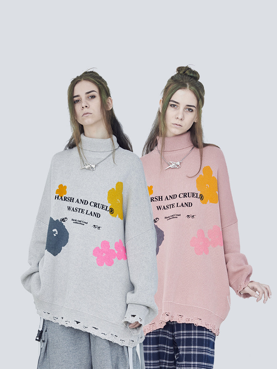 Flowers Logo Turtleneck