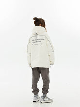 Load image into Gallery viewer, Reflective Strip Hooded Down Jacket

