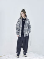 Plaid Wool Shirt Jacket