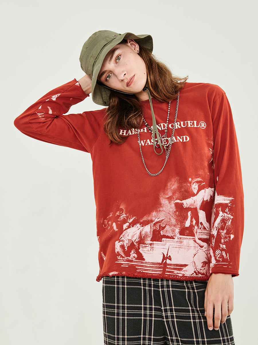 Vintage Deconstruction Long Sleeve Tee