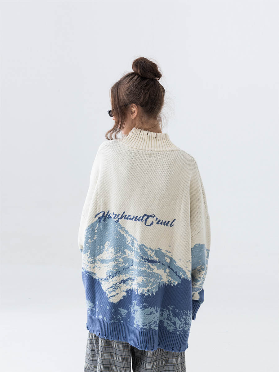 Snow Mountain Ripped Turtleneck