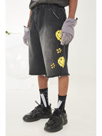 Smiley Denim Shorts