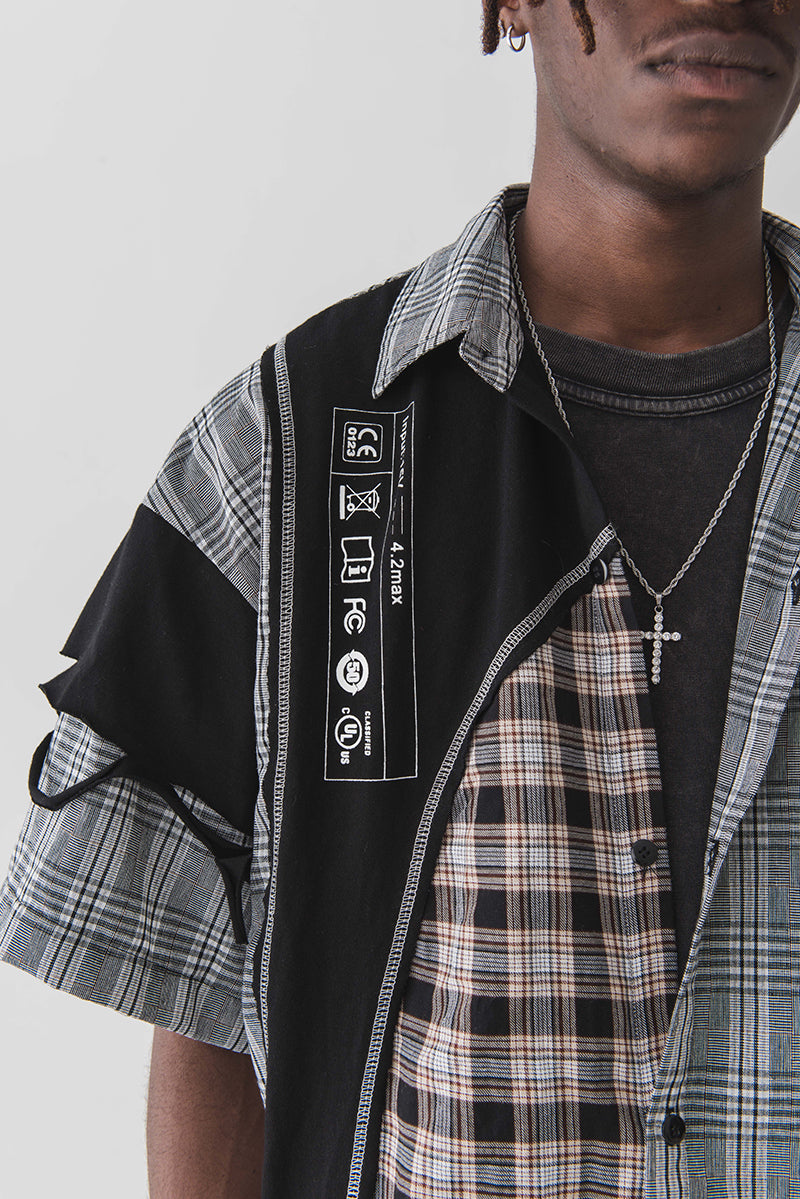 Irregular Plaid Shirt