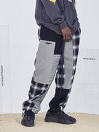 Plaid Colorblock Pants