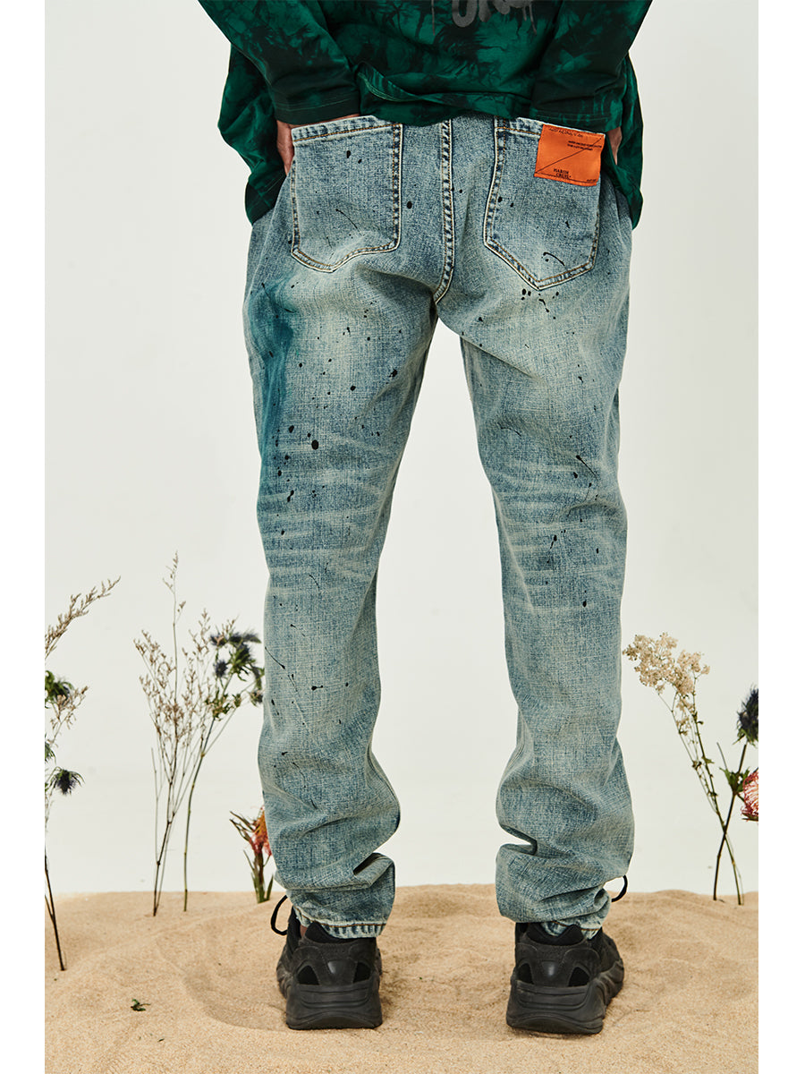Ink Distressed Denim