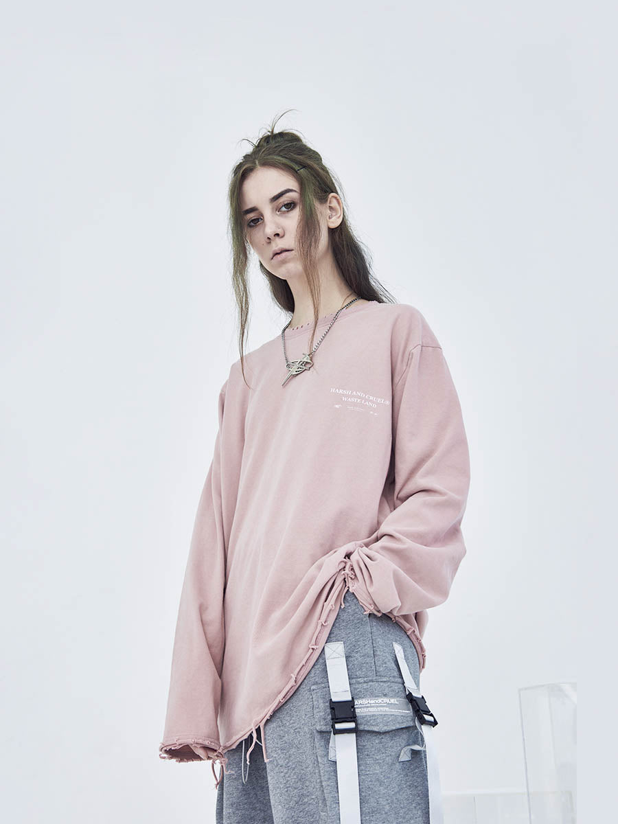 Irregular Waste Land Long Sleeve Tee