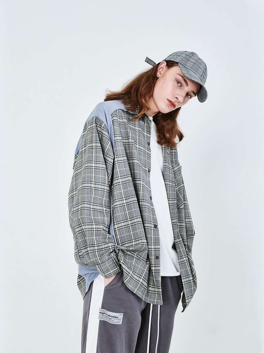 Plaid Reflective Long Sleeve Shirt