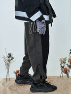 Buttons Colorblock Pants