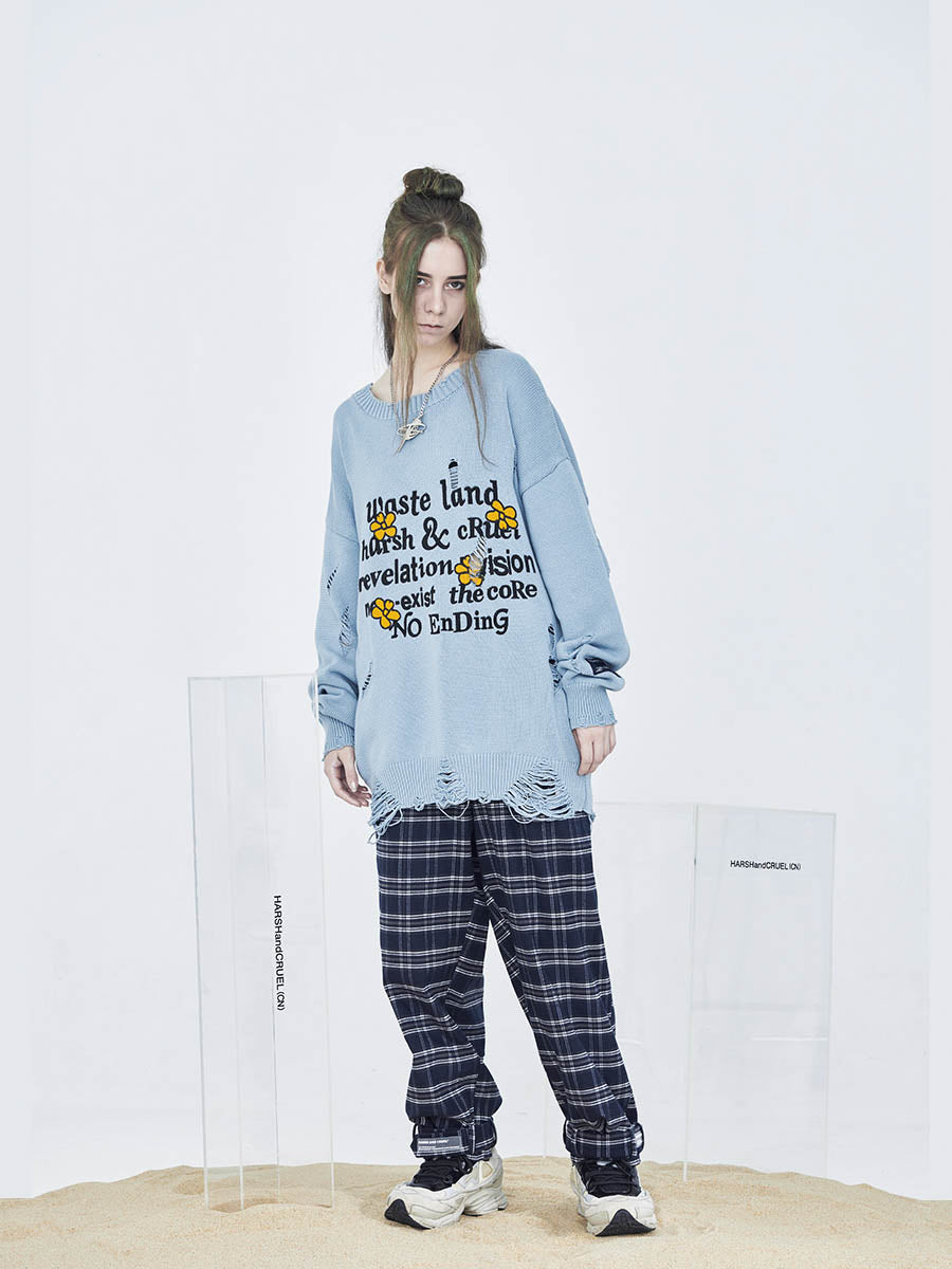 Destroyed Fun Knit Sweater
