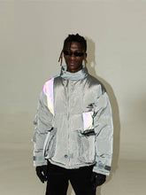 Load image into Gallery viewer, Metal Rainbow Reflective Down Jacket
