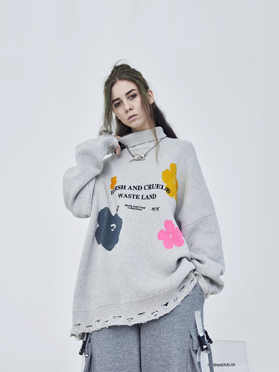 Flowers Logo Turtleneck