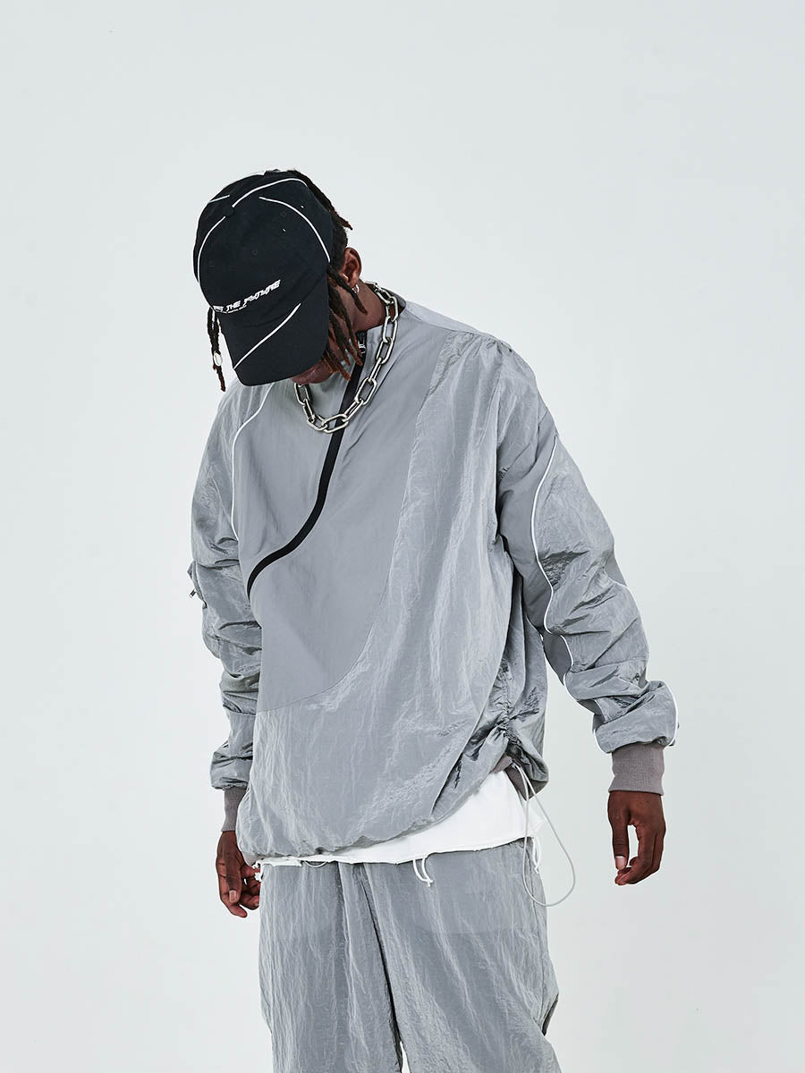 Irregular 3M Zipper Jacket