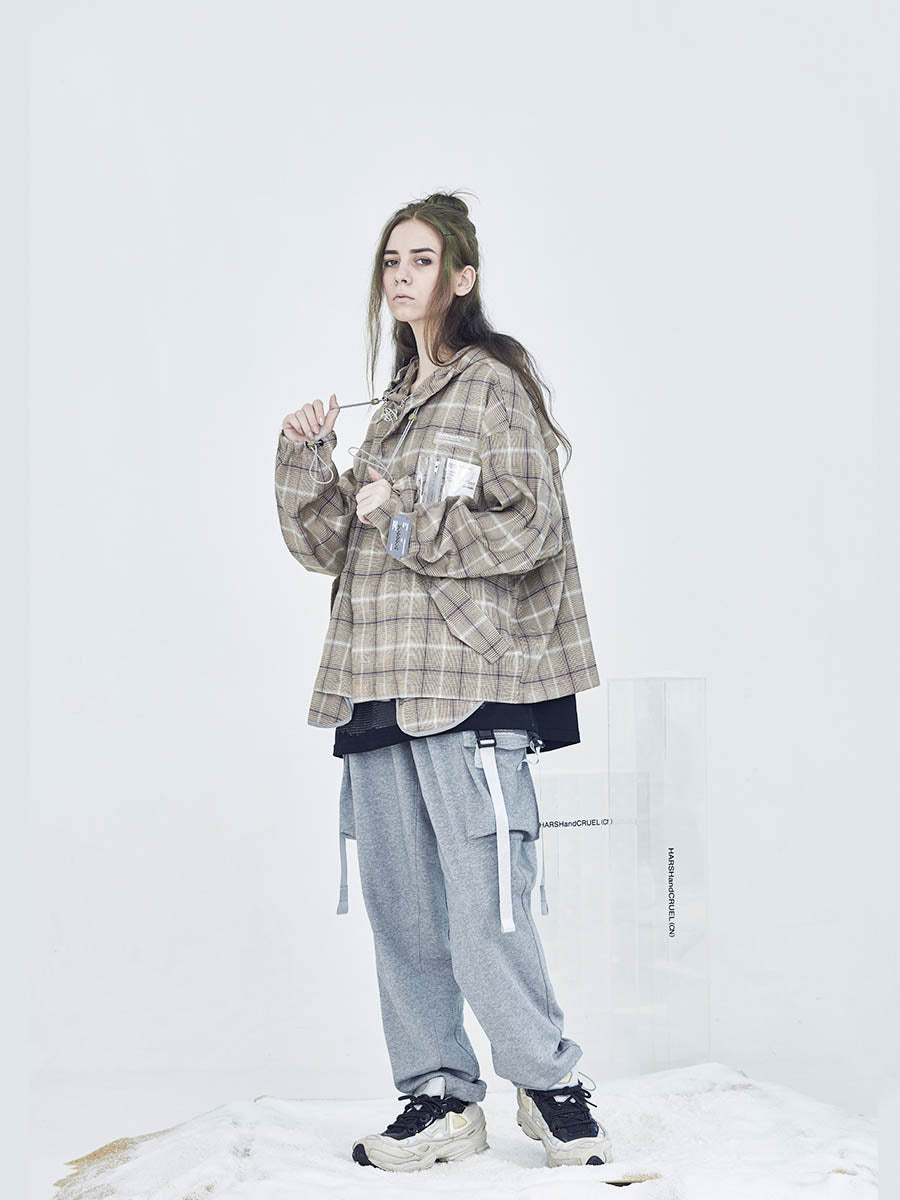 PVC Pocket Plaid Jacket