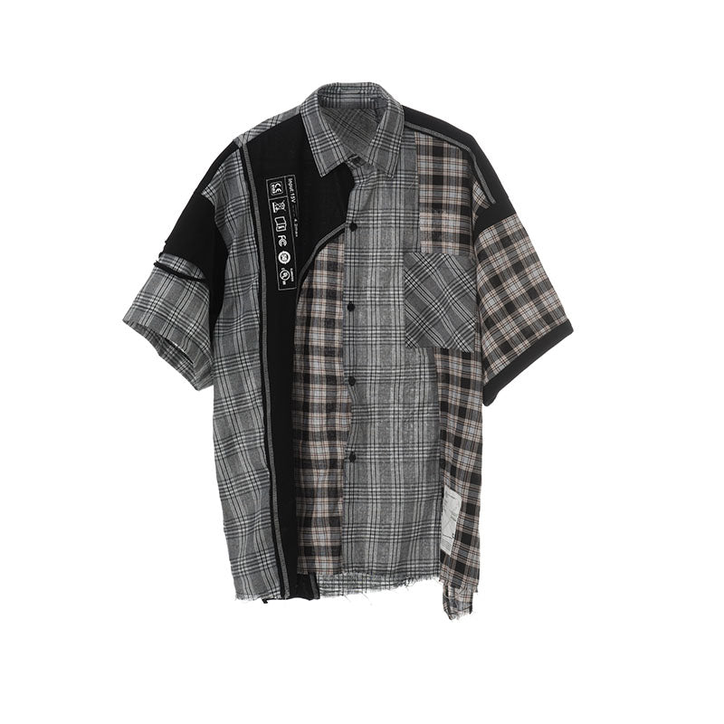 Irregular Plaid Shirt