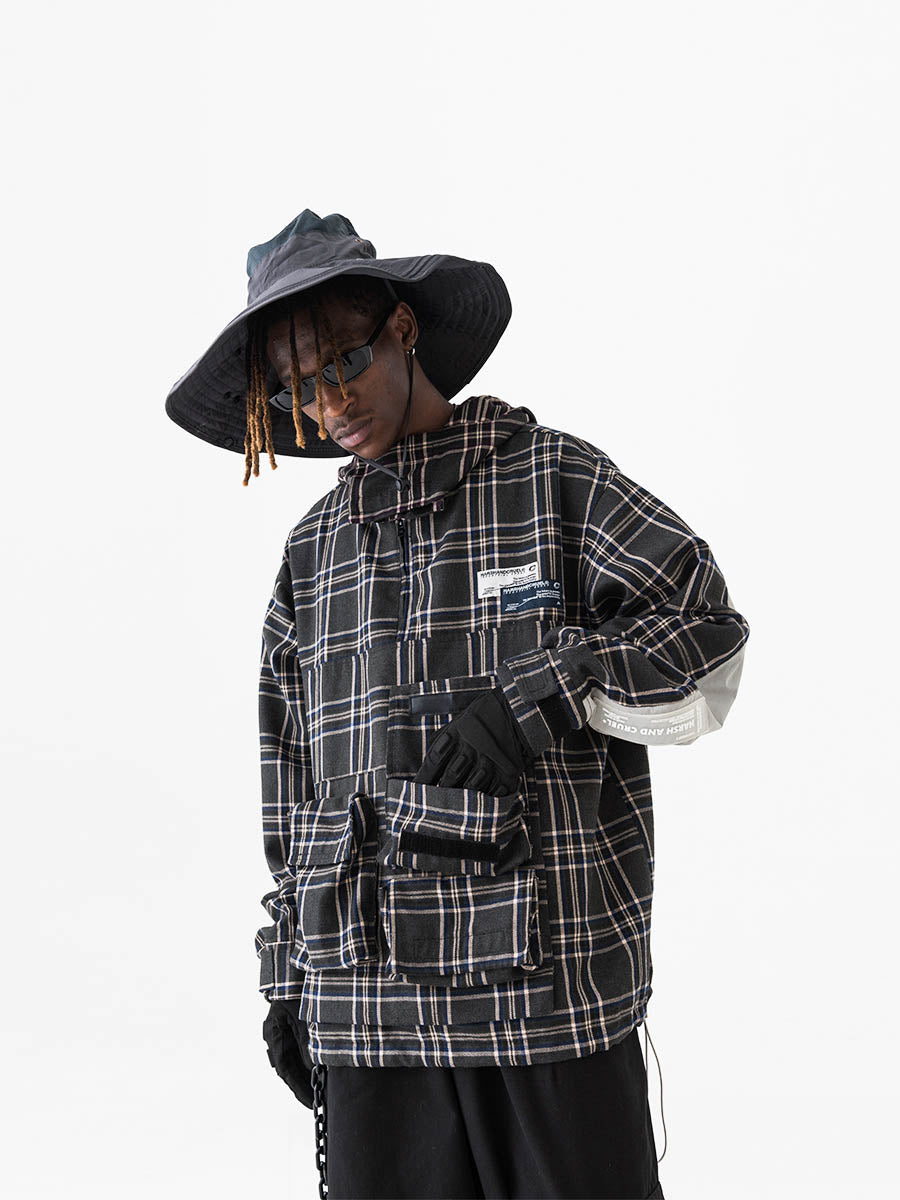 Plaid Logo Anorak