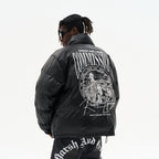 Commission Faux Leather Down Jacket
