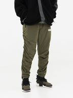 Metal Nylon Logo Zipper Pants