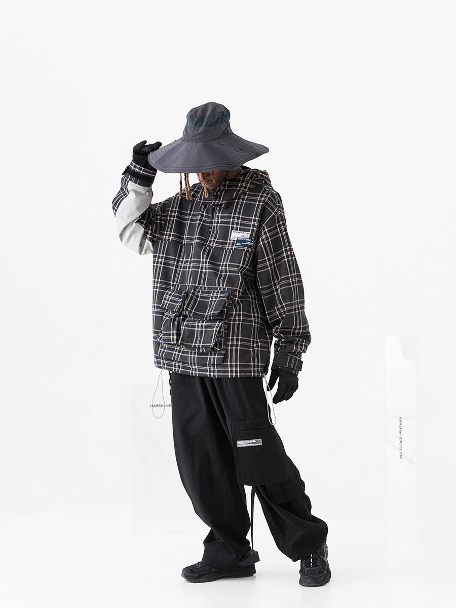 Plaid Logo Anorak