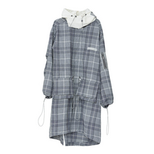 Load image into Gallery viewer, Plaid Detachable Hooded Coat
