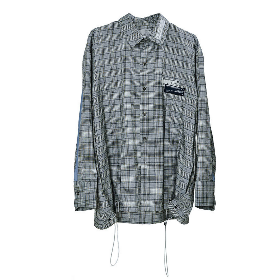 Plaid Irregular Long Sleeve Shirt
