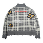 Plaid Flowers Turtleneck