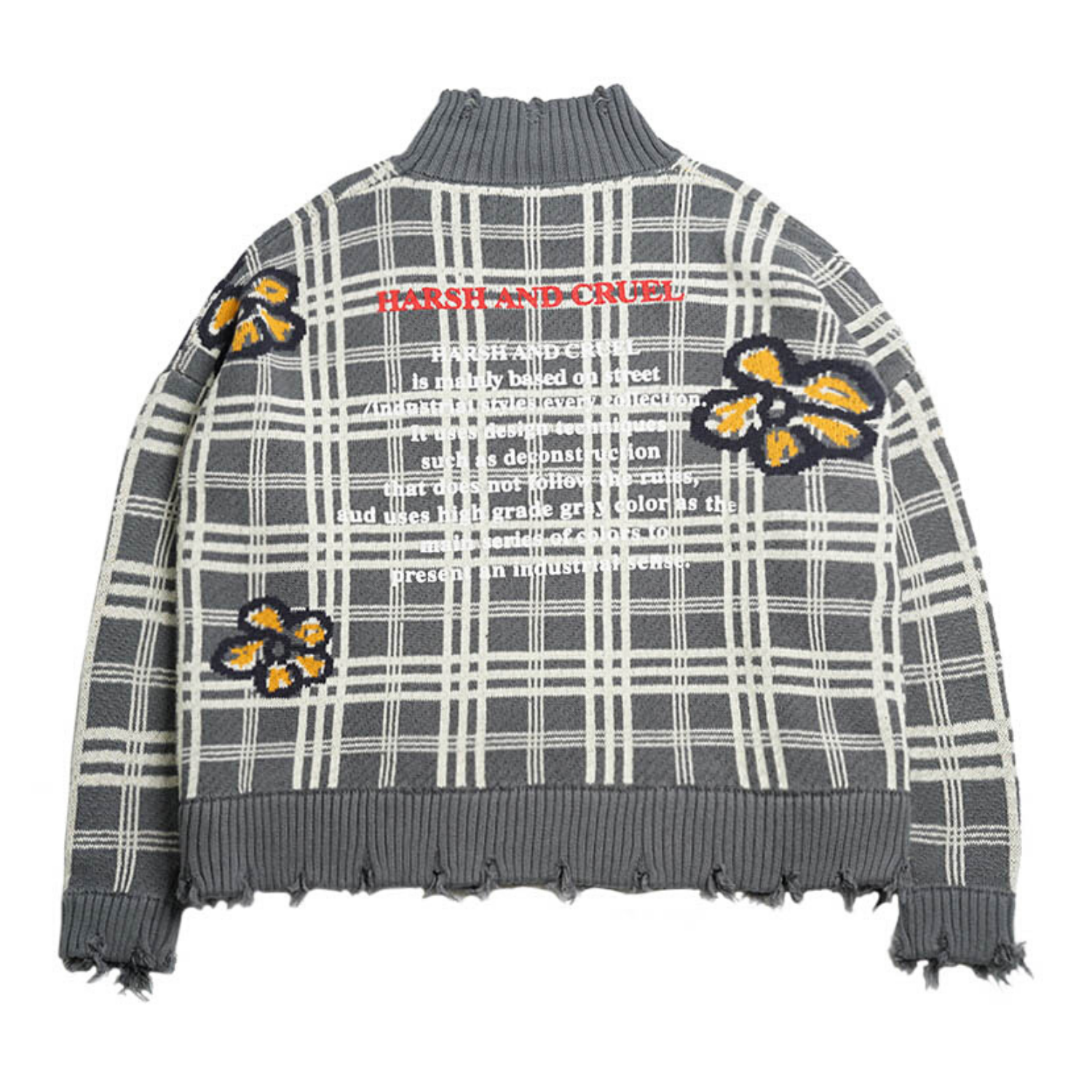 Plaid Flowers Turtleneck