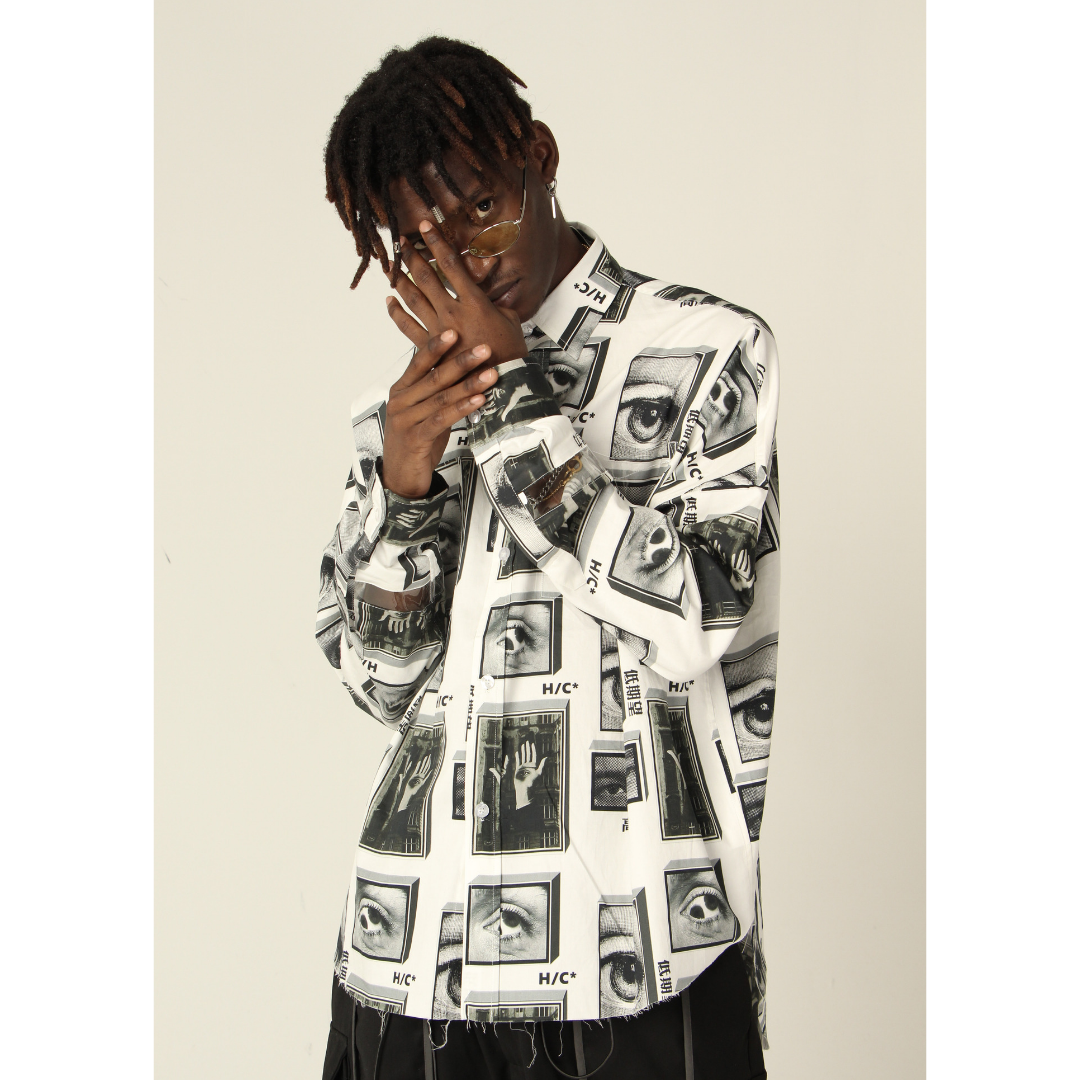 Eyes Pattern L/S Shirt