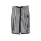 Plaid Belt Adjustable Shorts