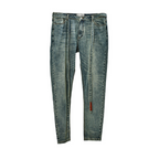 Washed Belt Straight Denim