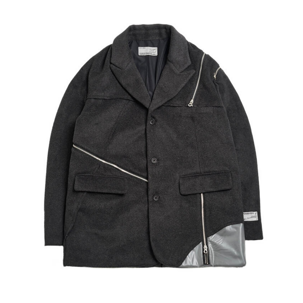 Woolen Stitching Suit Blazer